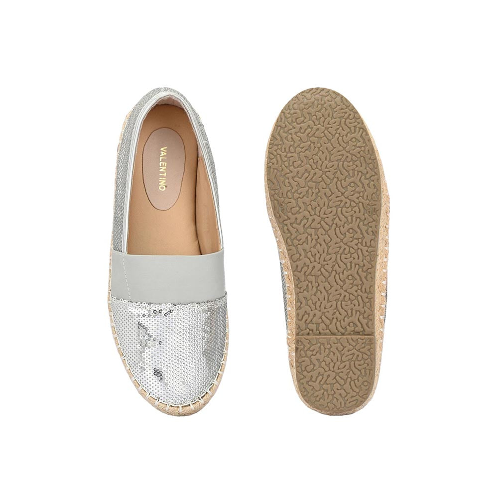 Valentino Women Silver Casual Loafers