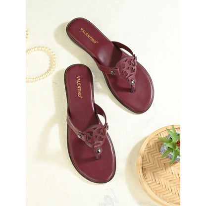 Valentino Women Maroon Sandals