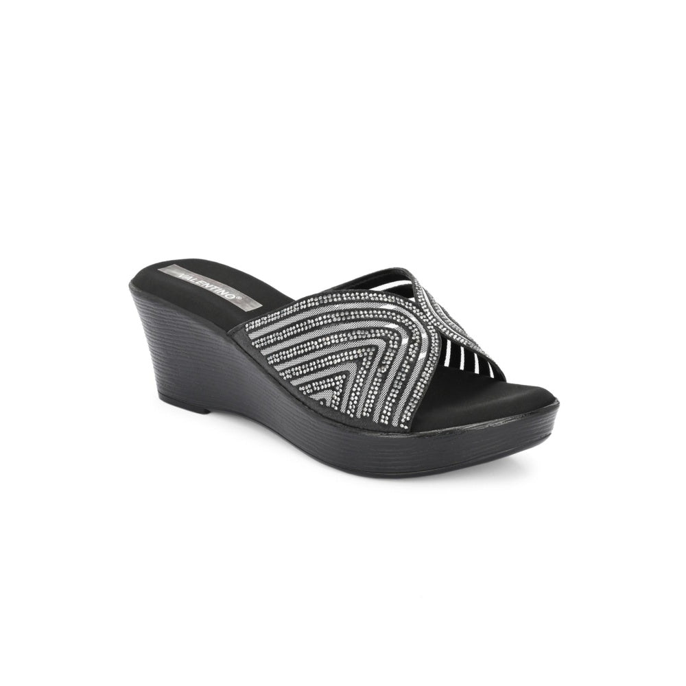 Valentino Women Premium Black Wedges