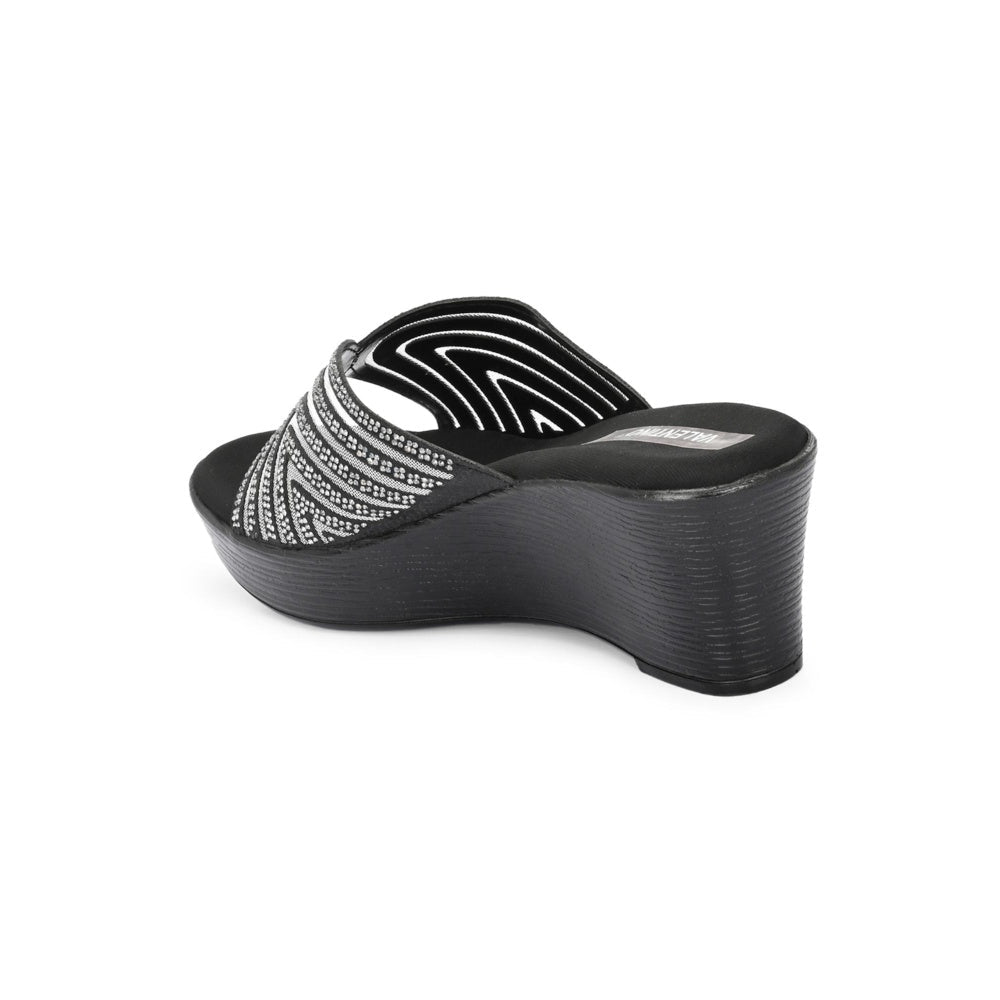 Valentino Women Premium Black Wedges
