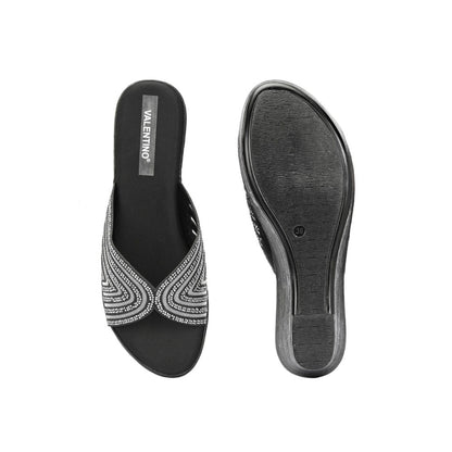 Valentino Women Premium Black Wedges