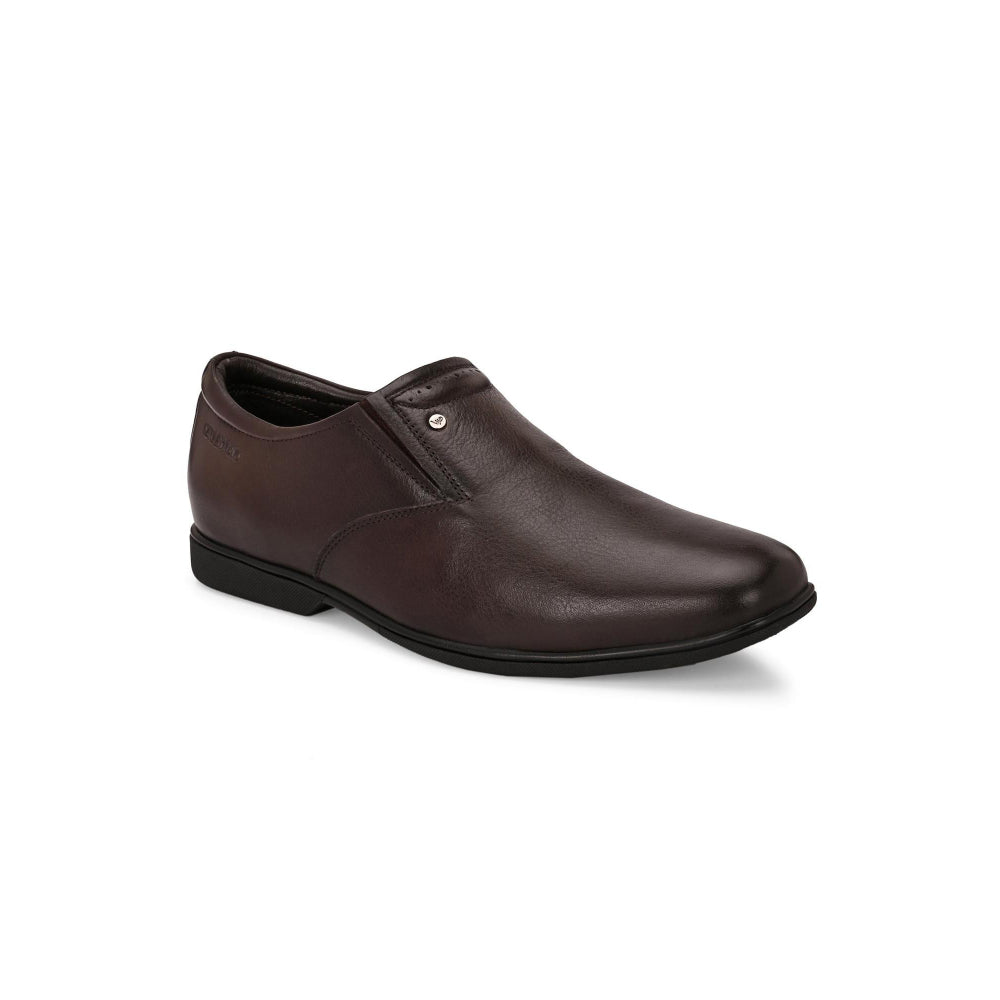 Valentino Men Premium Leather Brown Slip-On Formal Loafer Shoes