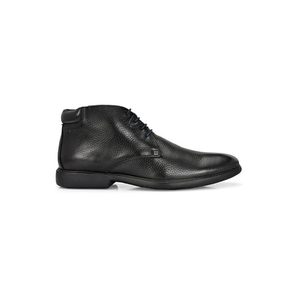 Valentino Men Premium Leather Black Lace-Up Formal Derby Shoes
