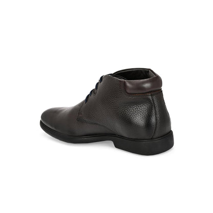 Valentino Men Premium Leather Brown Lace-Up Formal Derby Shoes