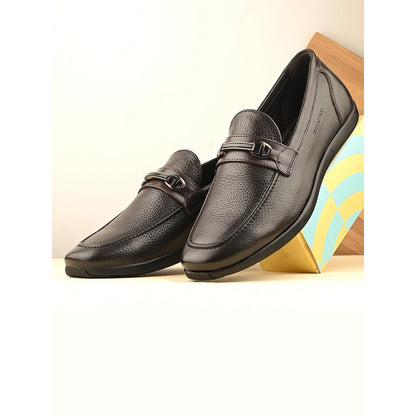 Valentino Men Premium Leather Brown Slip-On Formal Loafer Shoes