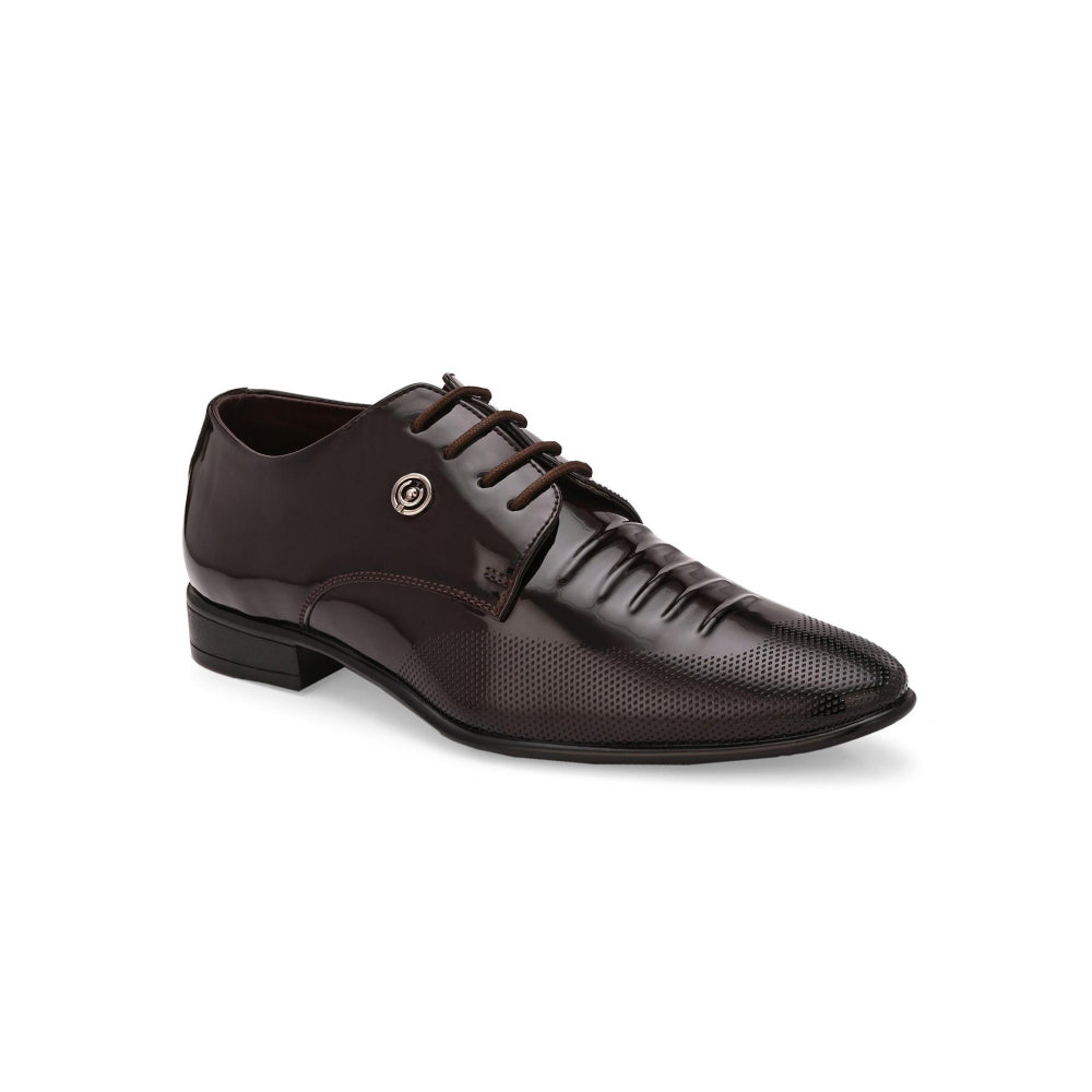 Valentino West Port Men Synthetic Patent Lace-Up Party Wear Shoes