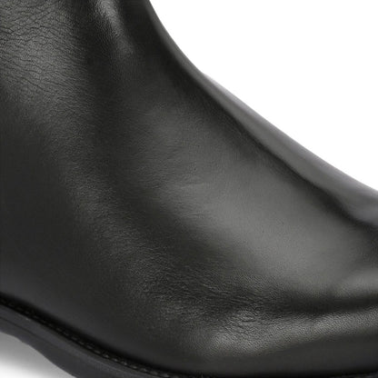 Valentino Men Premium Leather Ankle Side Zipper Boot
