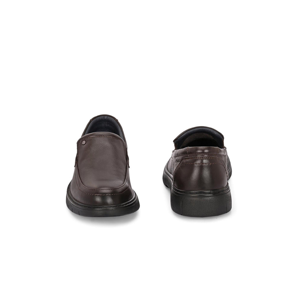 Valentino Men Premium Leather Brown Formal Slip-On Loafer Shoes