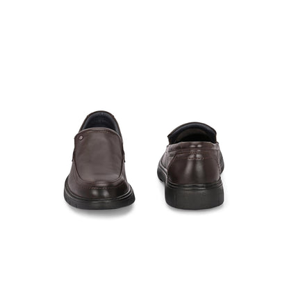 Valentino Men Premium Leather Brown Formal Slip-On Loafer Shoes