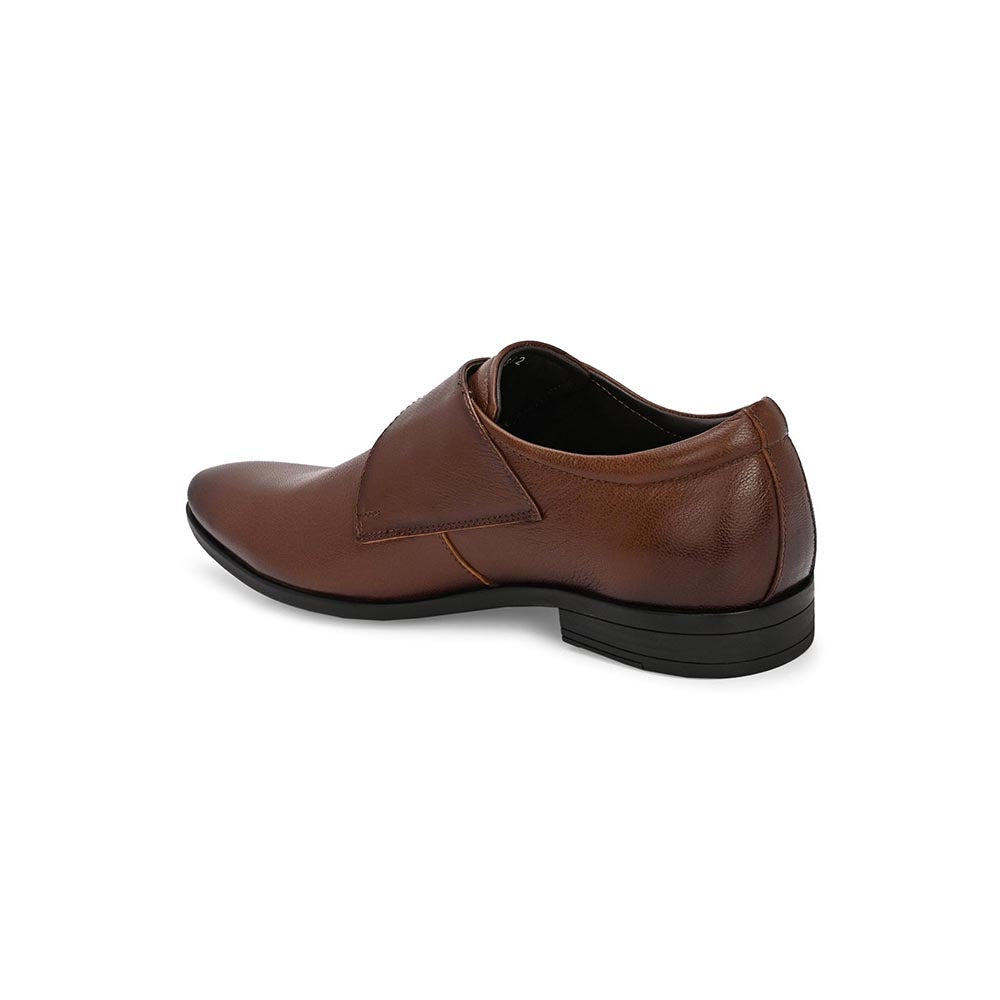 Valentino Men Premium Leather Single Monk Strap Slip-On Formal Shoes