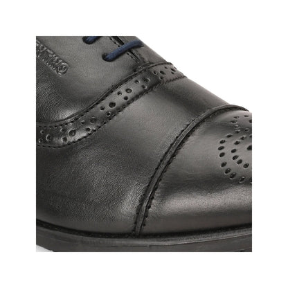 Valentino Men Premium Leather Lace-Up Formal Brogue Shoes