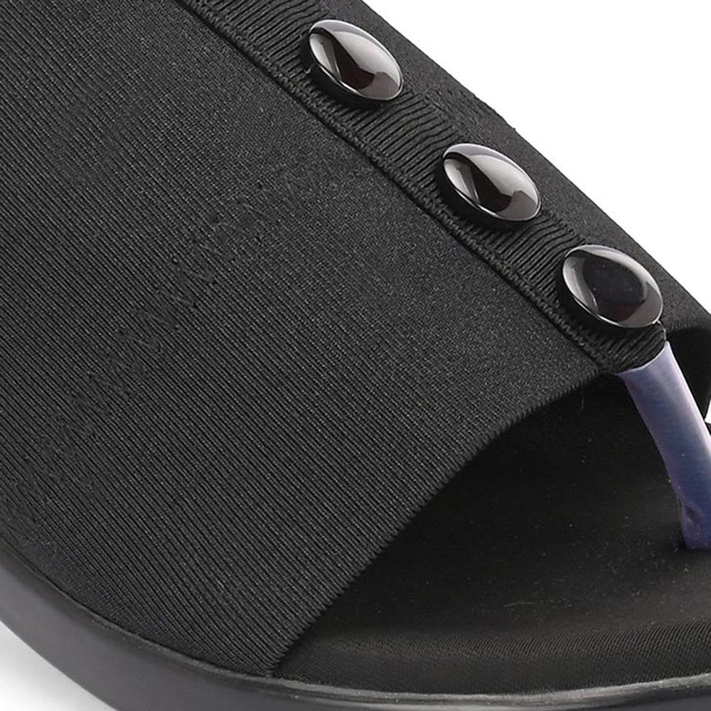 Valentino Women Black wedge Slide Sandals