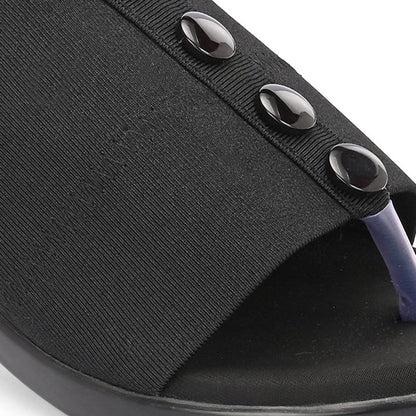 Valentino Women Black wedge Slide Sandals
