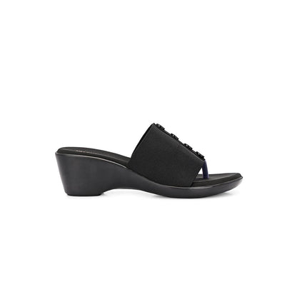 Valentino Women Black wedge Slide Sandals