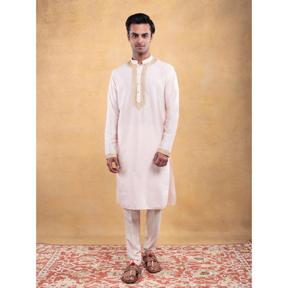 Vama Asher Blush Pink Embroidered Kurta with Pant (Set of 2)