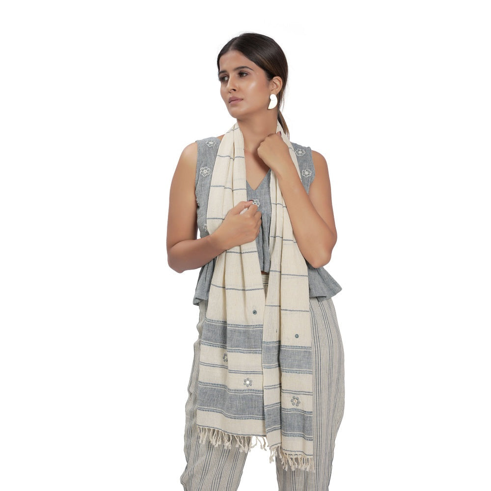 Vana Ethnics Sustainable Off White Stole