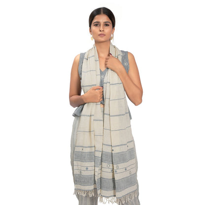 Vana Ethnics Sustainable Off White Stole