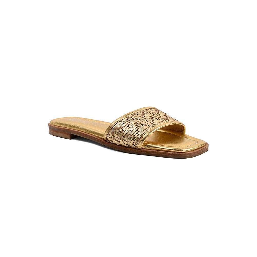 Vanilla Moon Women Glenda Gold Slip On Open Toe