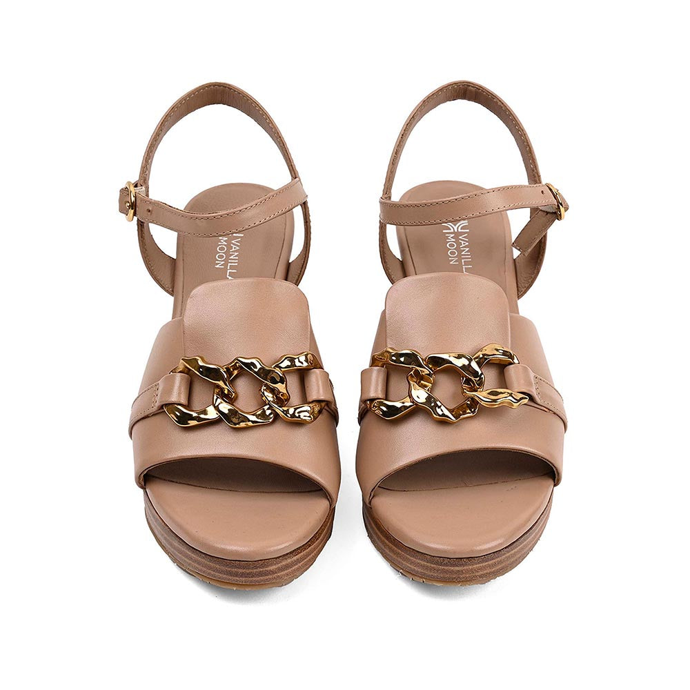 Vanilla Moon Nuria Beige Formal Wedges