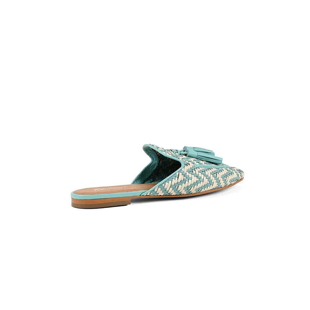 Vanilla Moon Ozzy Slip On Flats Mules - Blue