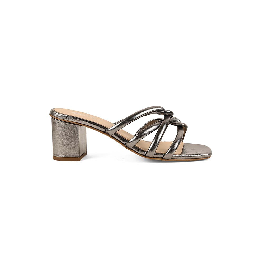 Vanilla Moon Women Metallic Square Toe Heels