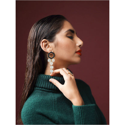 VARNIKA ARORA White Evelyn Earrings