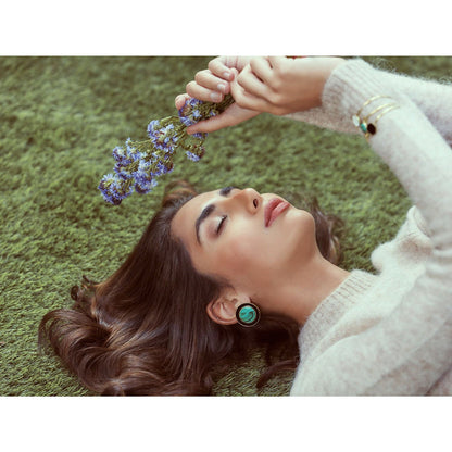 VARNIKA ARORA Green Alyssa Studs