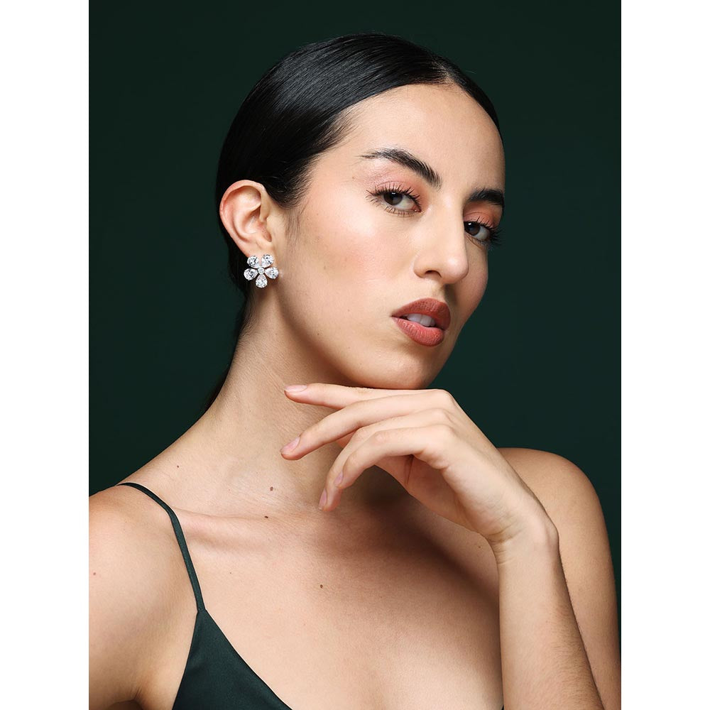 VARNIKA ARORA Promise Petal Diamond Studs