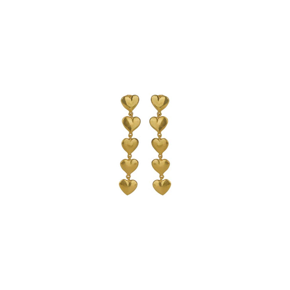 VARNIKA ARORA Hearty Layered Gold Plated Earrings