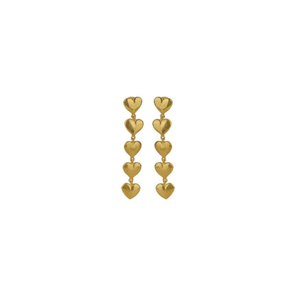 VARNIKA ARORA Hearty Layered Gold Plated Earrings