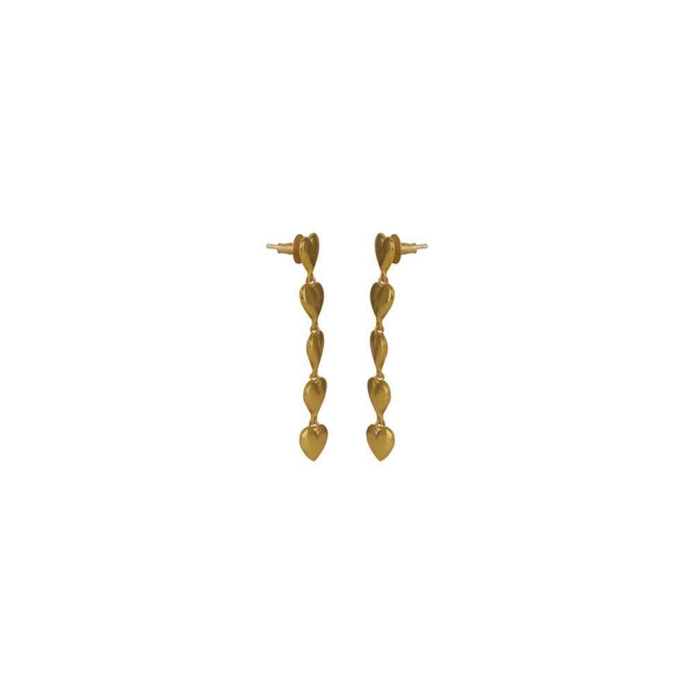 VARNIKA ARORA Hearty Layered Gold Plated Earrings