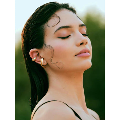 VARNIKA ARORA Ellipse Gold Earrings