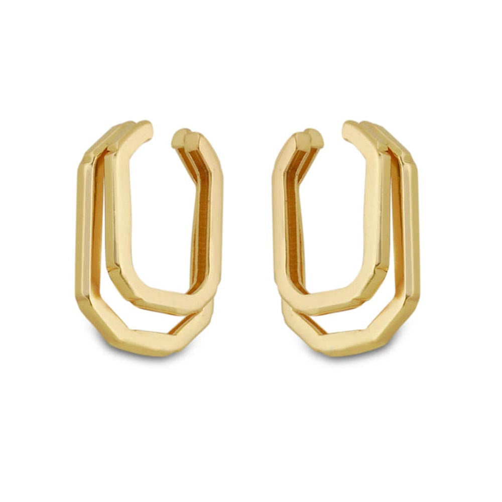 VARNIKA ARORA Ellipse Gold Earrings