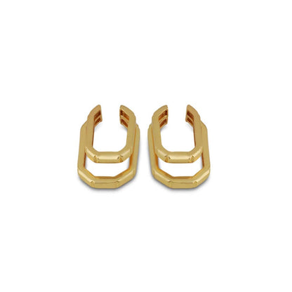 VARNIKA ARORA Ellipse Gold Earrings