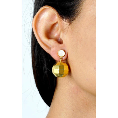 VARNIKA ARORA Let's Disco Gleamy White Earrings