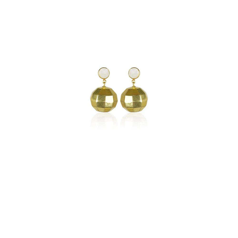VARNIKA ARORA Let's Disco Gleamy White Earrings