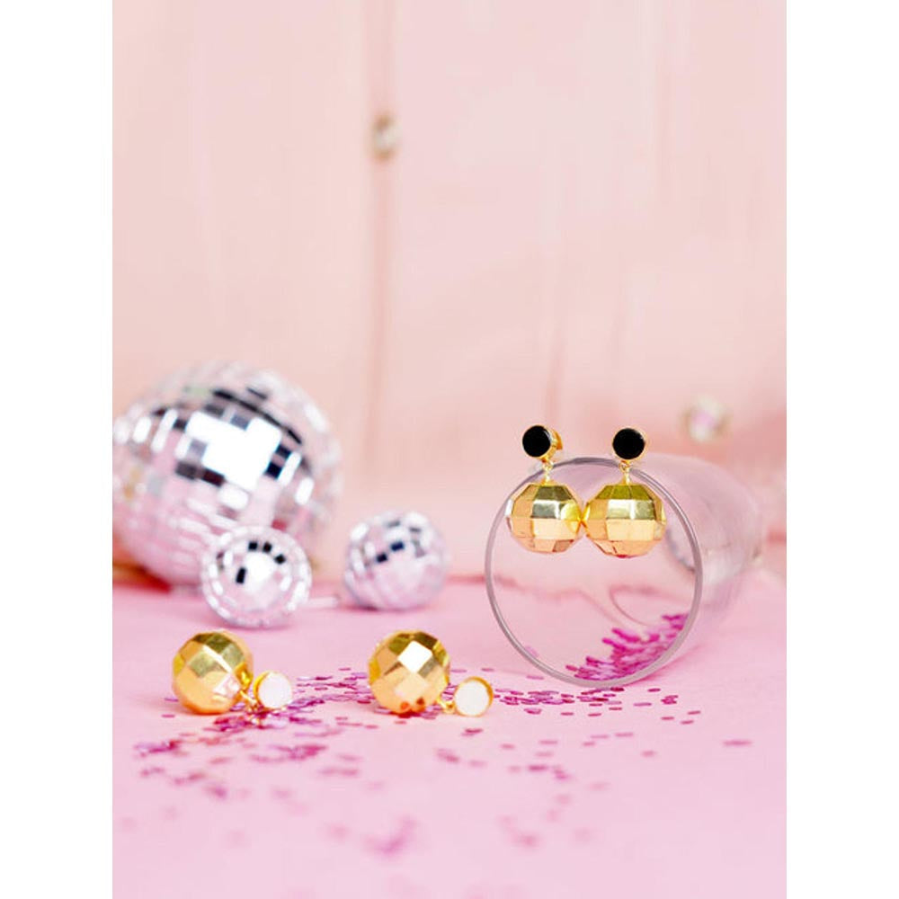 VARNIKA ARORA Let's Disco Gleamy White Earrings