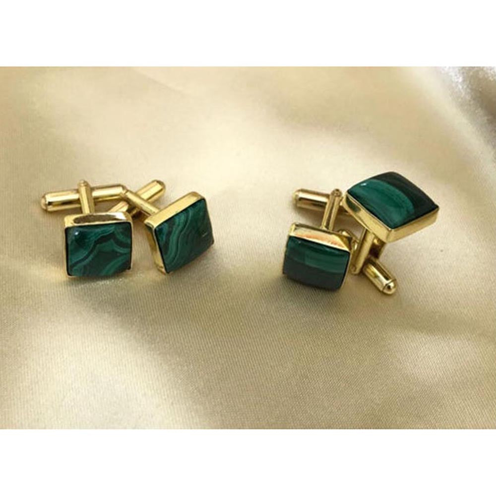 VARNIKA ARORA Malachite Green Cufflinks