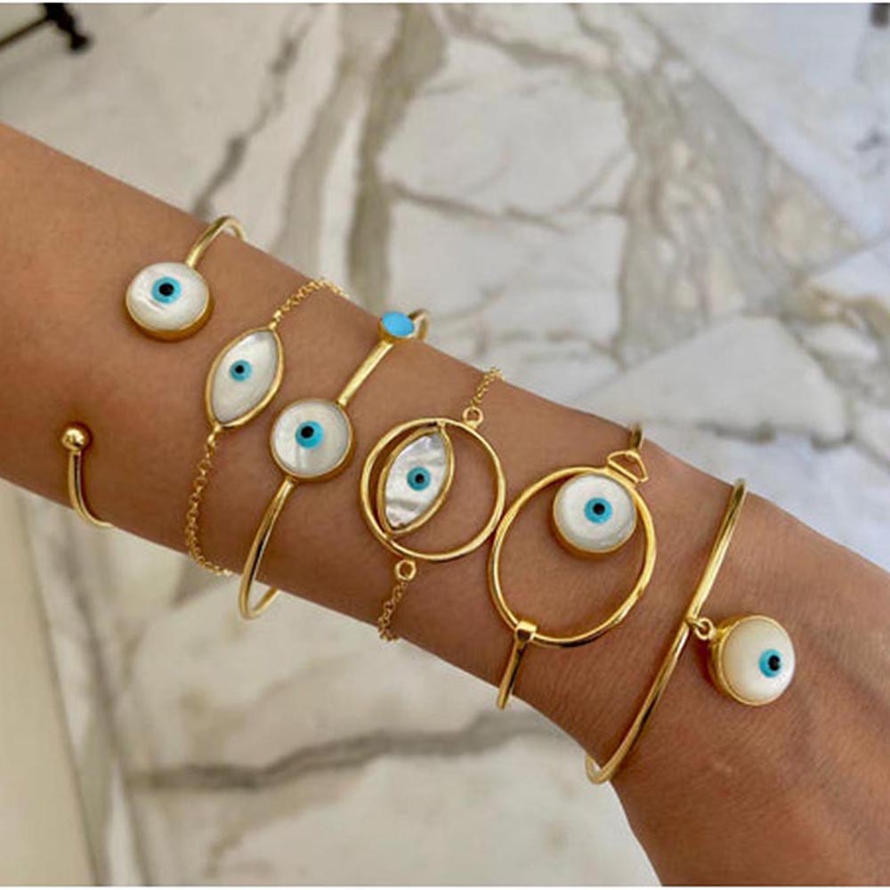 VARNIKA ARORA Evil Eye White Bangle