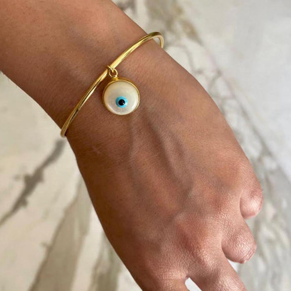 VARNIKA ARORA White Evil Eye Bangle