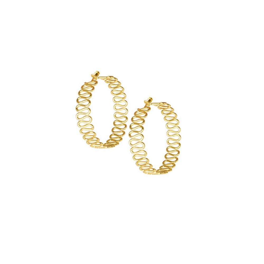 VARNIKA ARORA Gold Plated Spiral Hoops and Choker