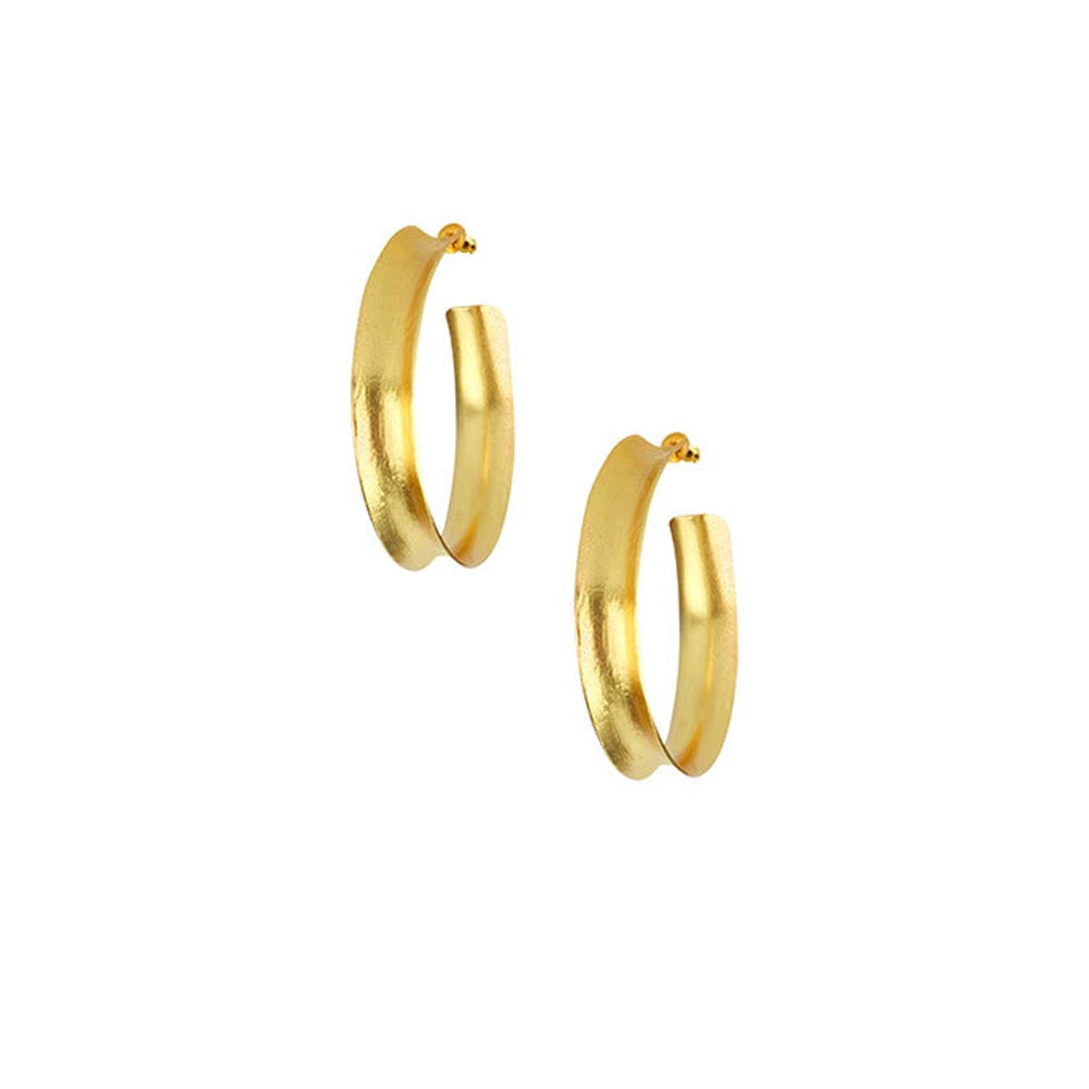 VARNIKA ARORA Gold Plated Funnel Hoops