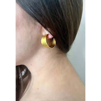 VARNIKA ARORA Gold Plated Siphon Hoops