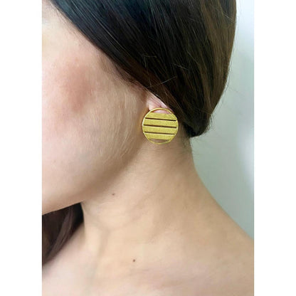 VARNIKA ARORA Gold Plated Glimpse Studs