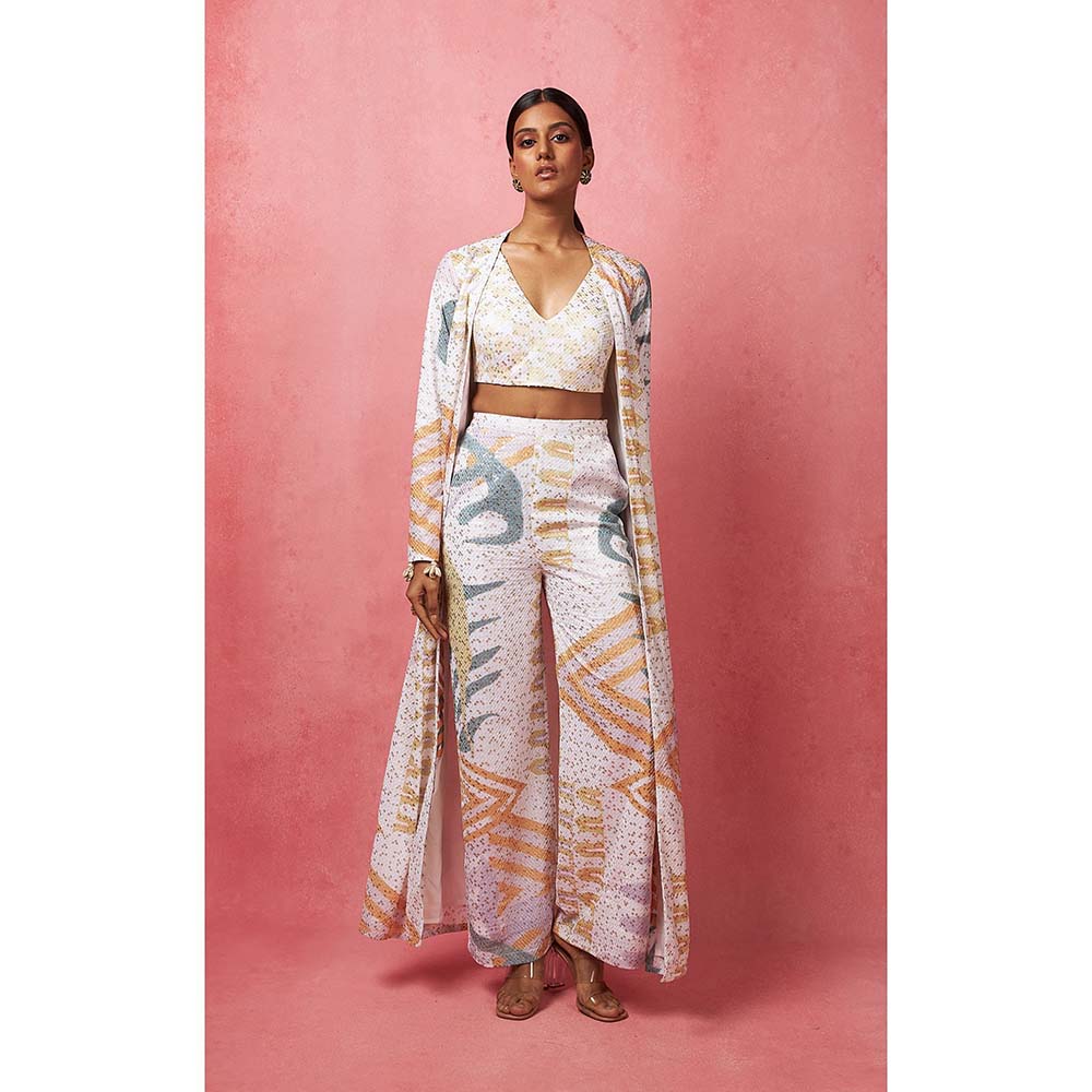 Vedika M Multi-Color Sequinned Top with Skirt (Set of 2)