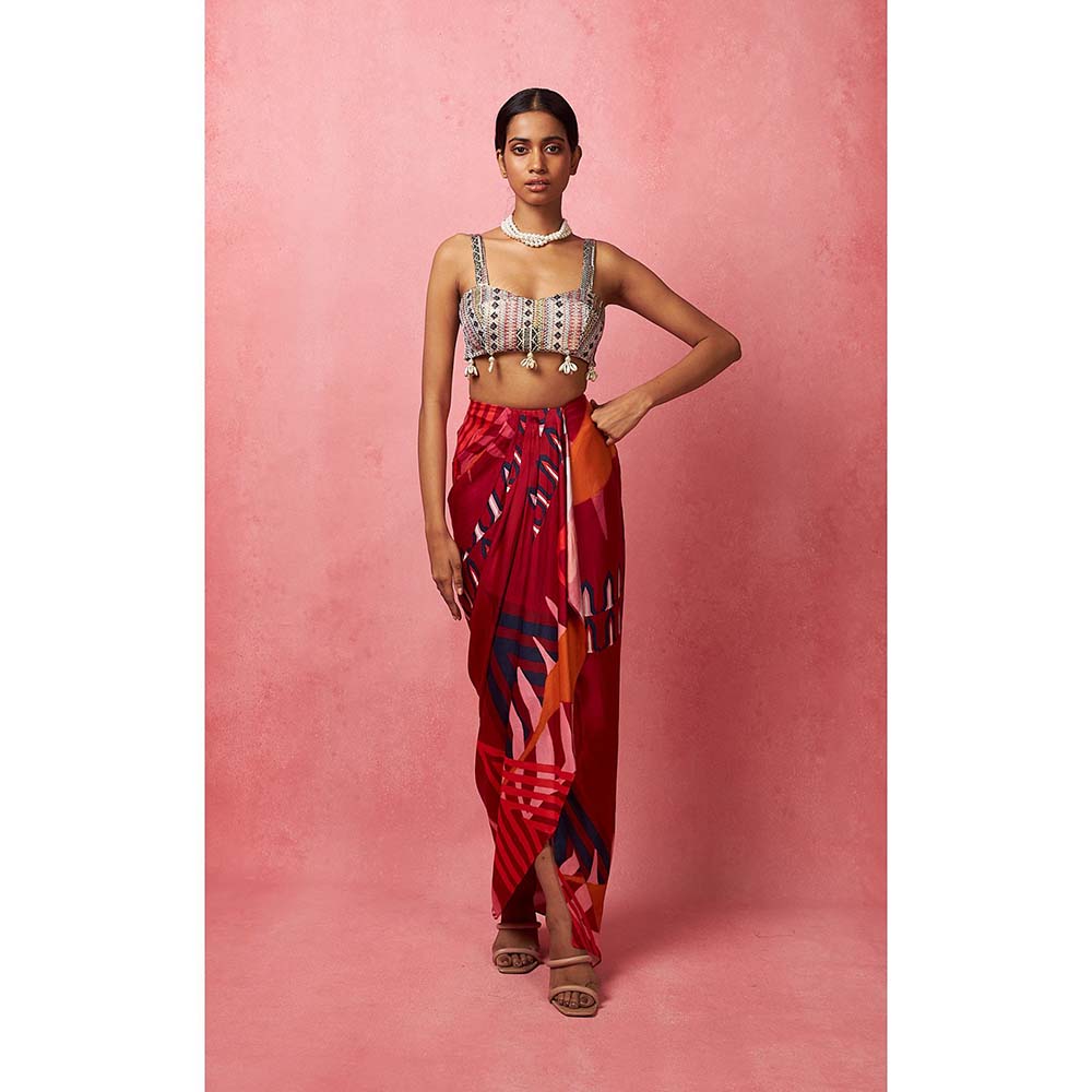 Vedika M Multi-Color Draped Skirt (Set of 2)