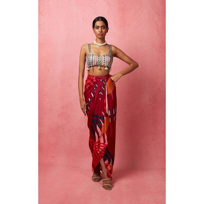 Vedika M Multi-Color Draped Skirt (Set of 2)