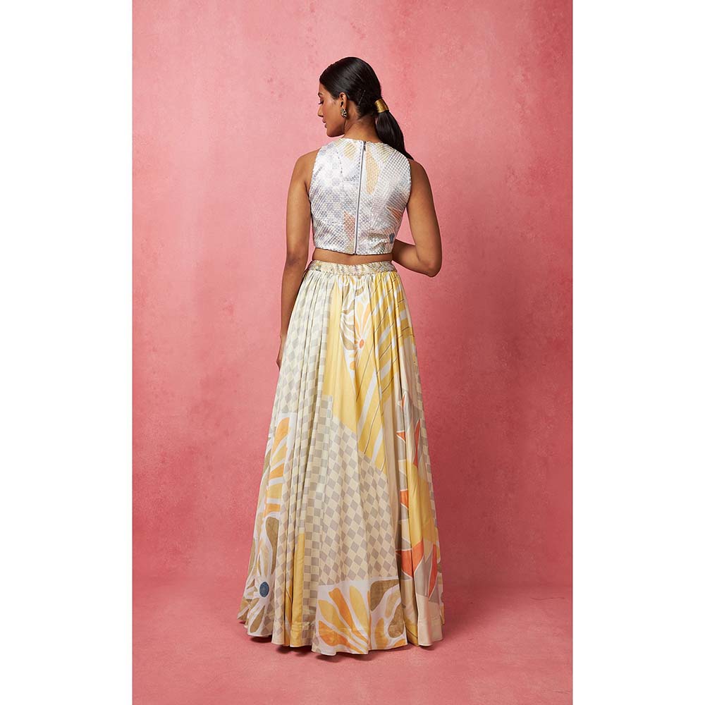 Vedika M Multi-Color Lehenga With Blouse (Set of 2)