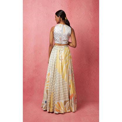 Vedika M Multi-Color Lehenga With Blouse (Set of 2)