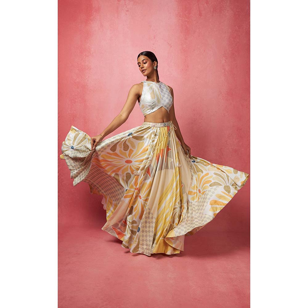 Vedika M Multi-Color Lehenga With Blouse (Set of 2)